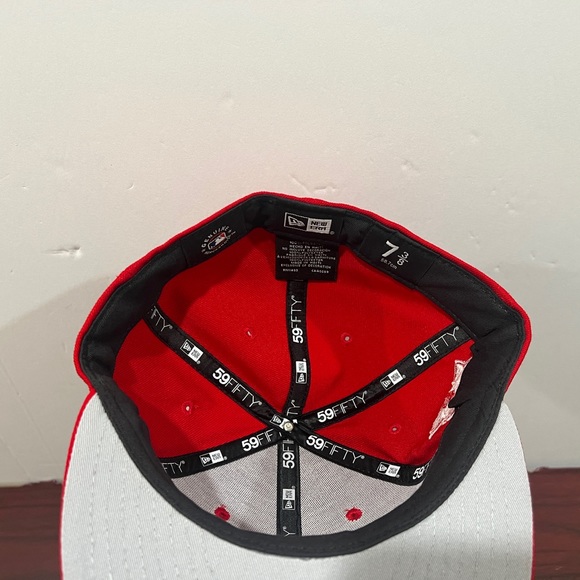New Era, 59Fifty Fitted Hat, New York Yankees, Red & White - Picture 10 of 10